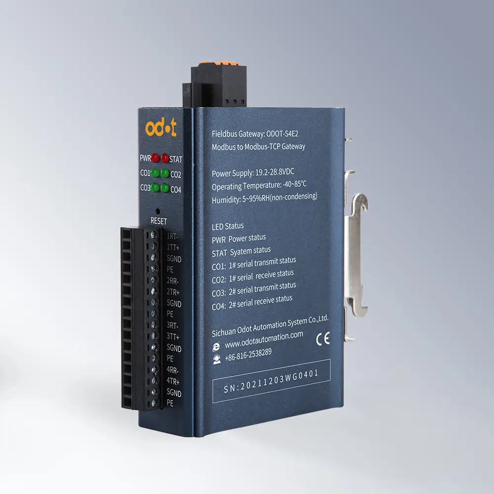 Odot - S4E2 Gateway 4 Serial Modbus RTU ASCII to Modbus TCP Protocol Converter