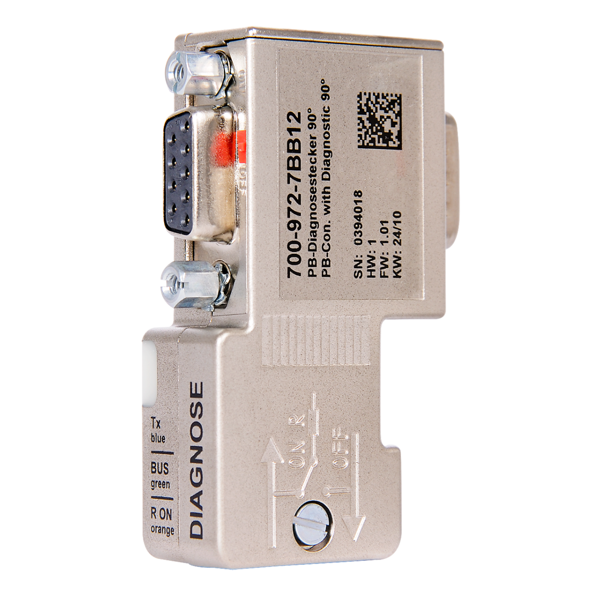 Helmholz - PROFIBUS Connector with Diagnostics LED 90° with PG